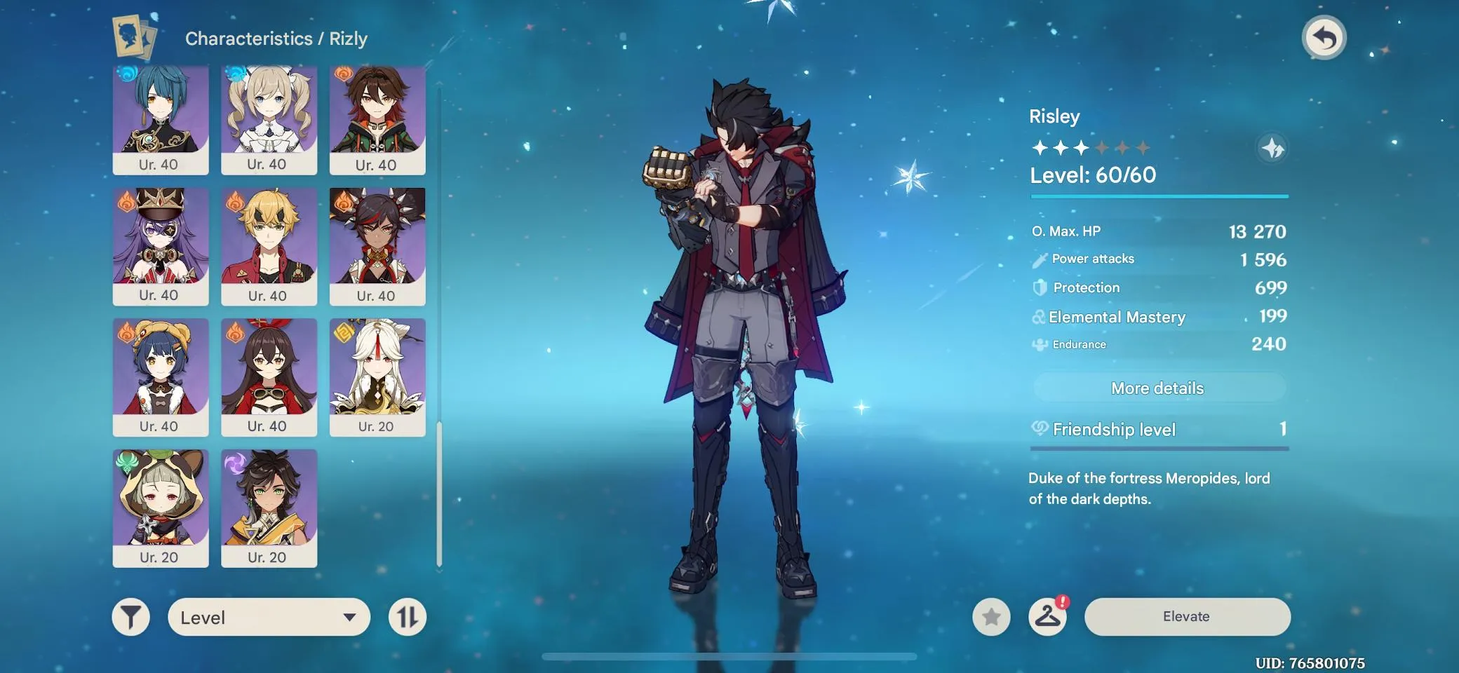 GI1363 High AR51 Lumine starter with Wriothesley, Kazuha C2, Mualani with Signature Weapon, Yae Miko, Kinich and many 4-star characters 